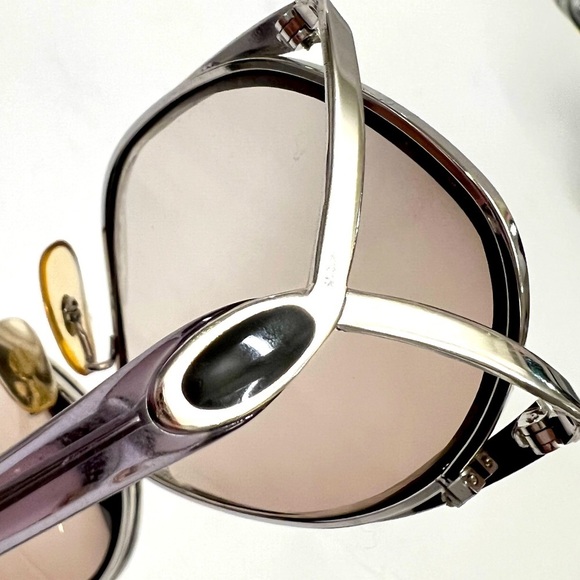 Vintage 70s-80s Oversized Expression Silver Large Butterfly Eyeglass Frames main image 8
